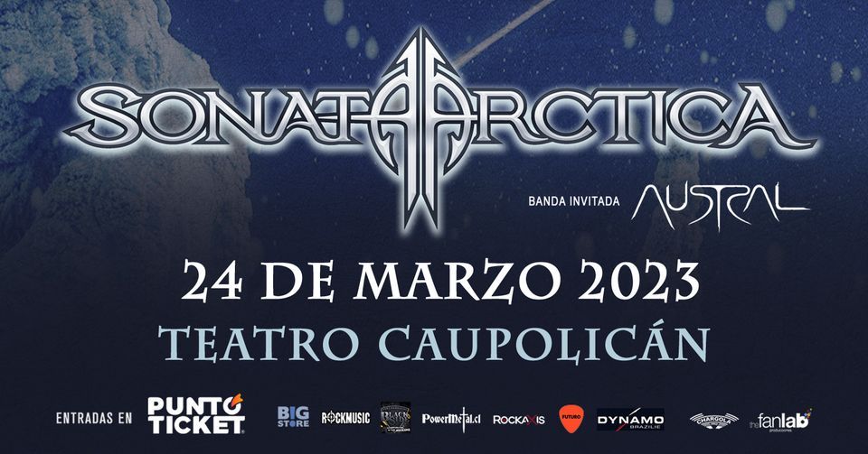 Sonata Arctica en Santiago 24 de Marzo 2023 - Evento Oficial, Teatro Caupolicán, Santiago, March 24 2023 | AllEvents.in