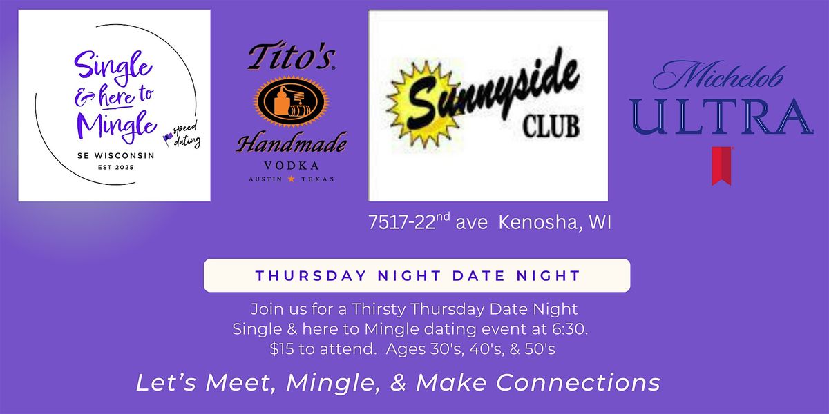 Single & here to Mingle Event & Speed Dating, 4 December | Event in Kenosha | AllEvents