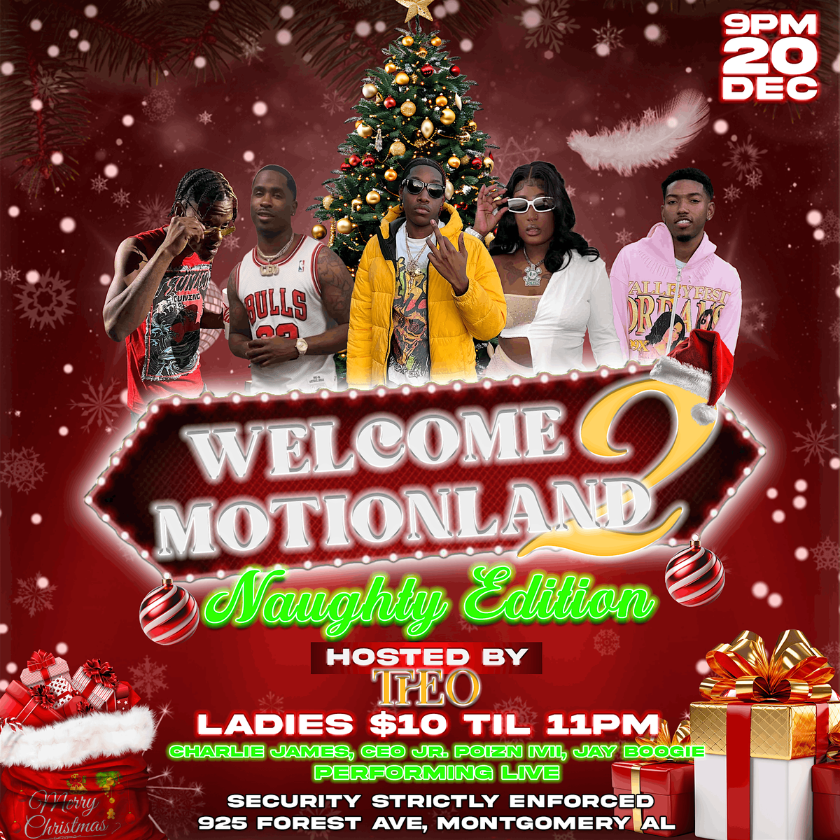 welcome To Motionland Naughty Edition, 20 December | Event in Montgomery | AllEvents
