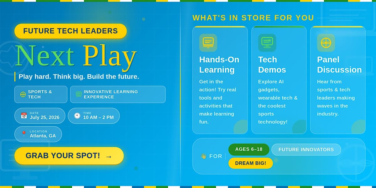 Next Play: Sports + Tech Experience for Kids & Teens (Ages 6–17)