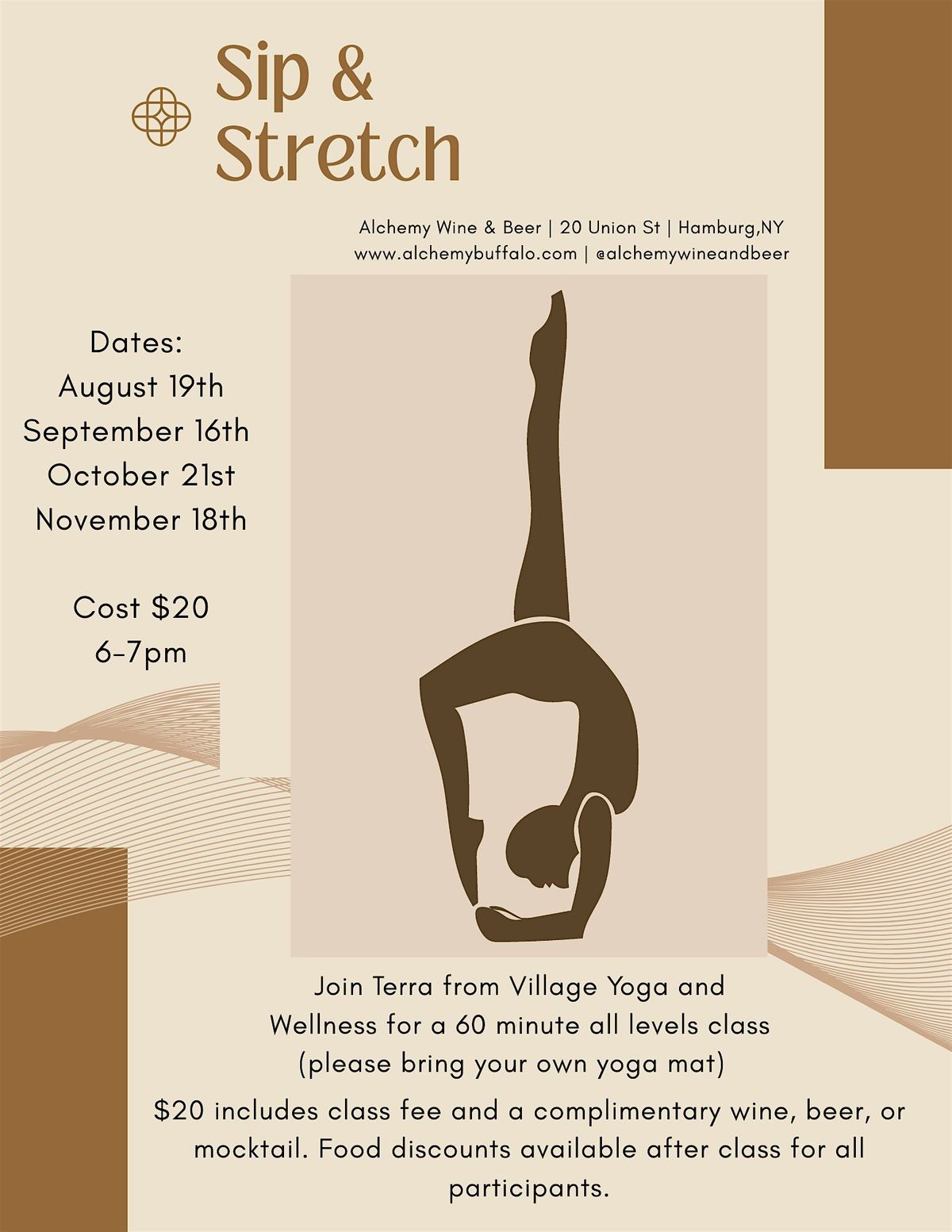 Sip n Stretch, Alchemy Wine & Beer, Hamburg | AllEvents