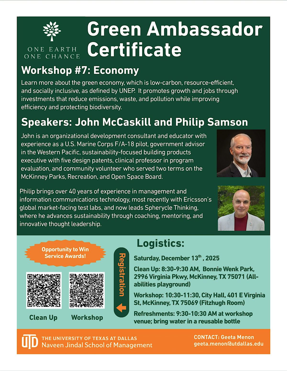 Green Ambassador Certificate Workshop December 2025, 13 December | Event in McKinney | AllEvents
