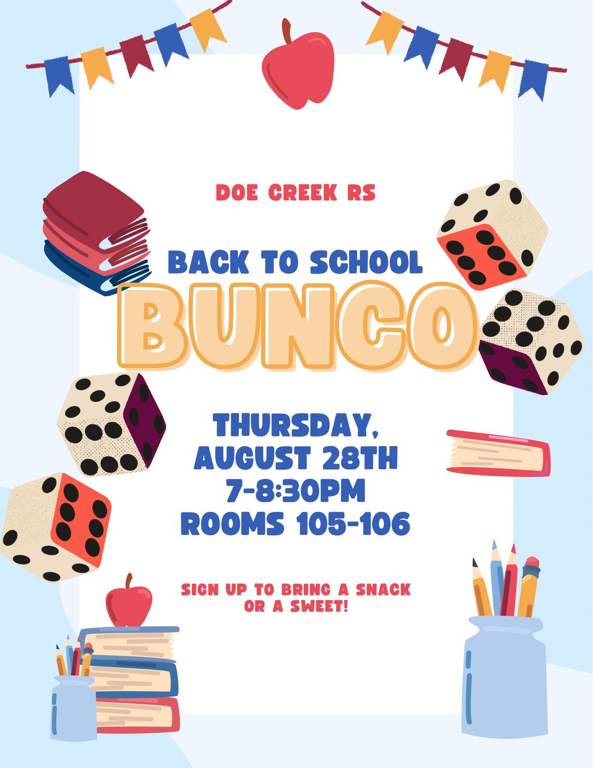 Women’s Back to School Bunco, 28 August | Event in Prosper | AllEvents
