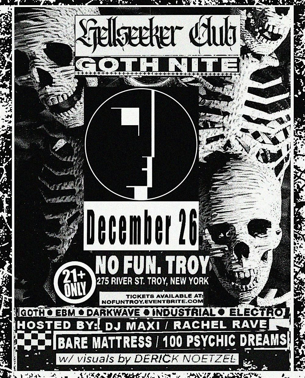 Hellseeker Goth Nite (Ages 21+ w/valid ID), 26 December | Event in Troy | AllEvents