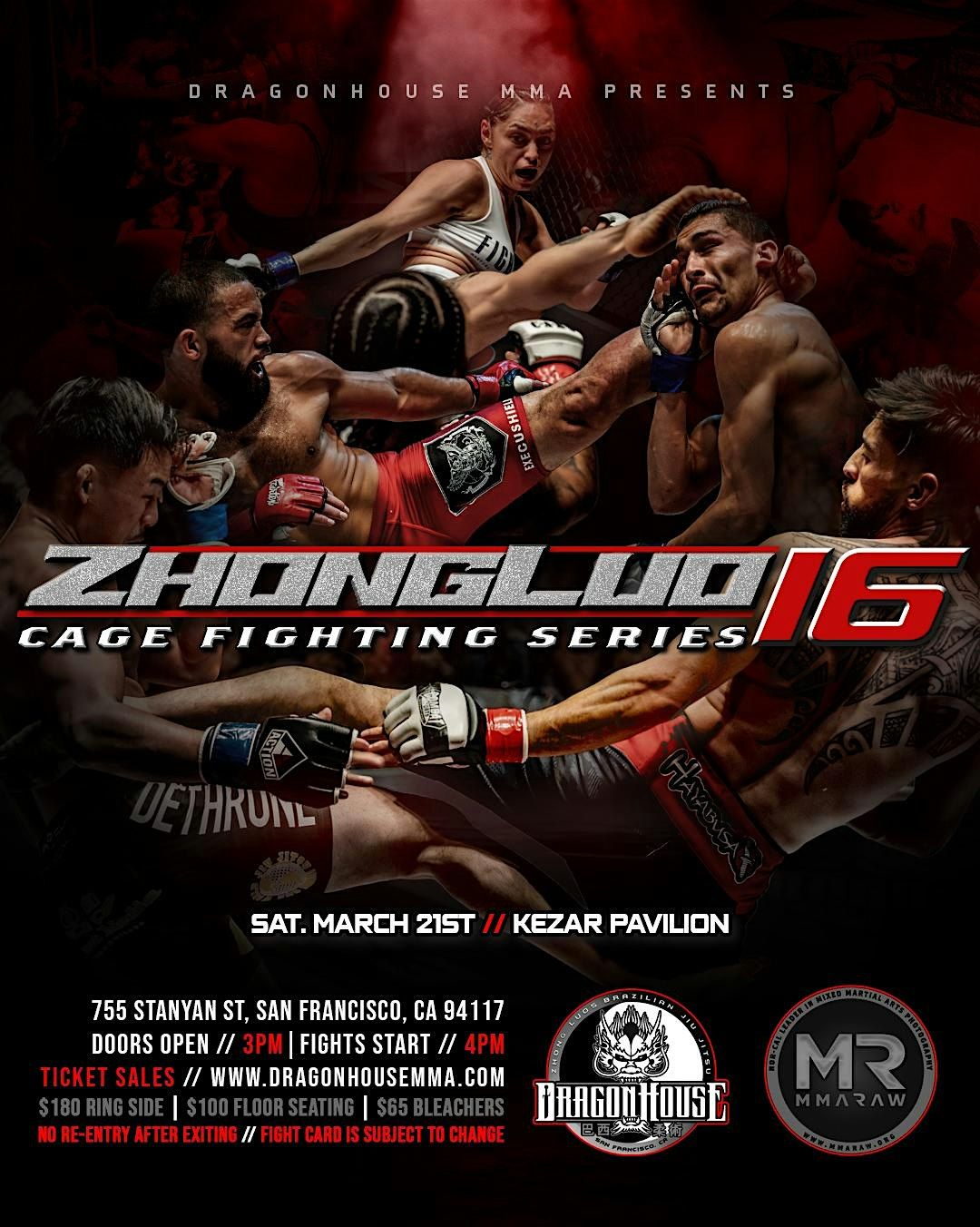 Zhong Luo Cage Fighting Series 16, 21 March | Event in San Francisco | AllEvents