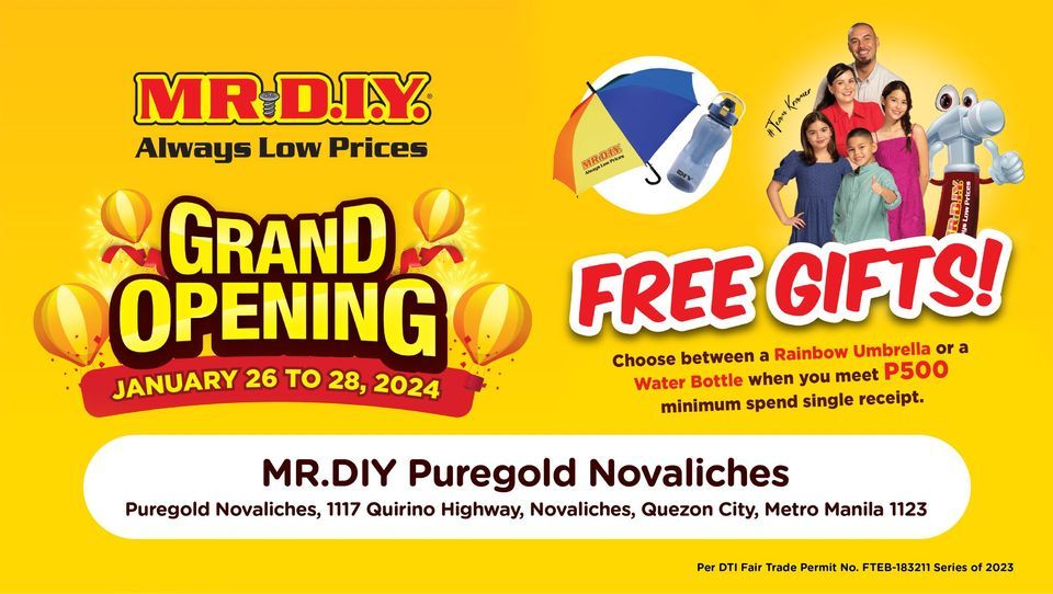 GRAND OPENING! MR.DIY Puregold Novaliches, Puregold, Novaliches, Quezon