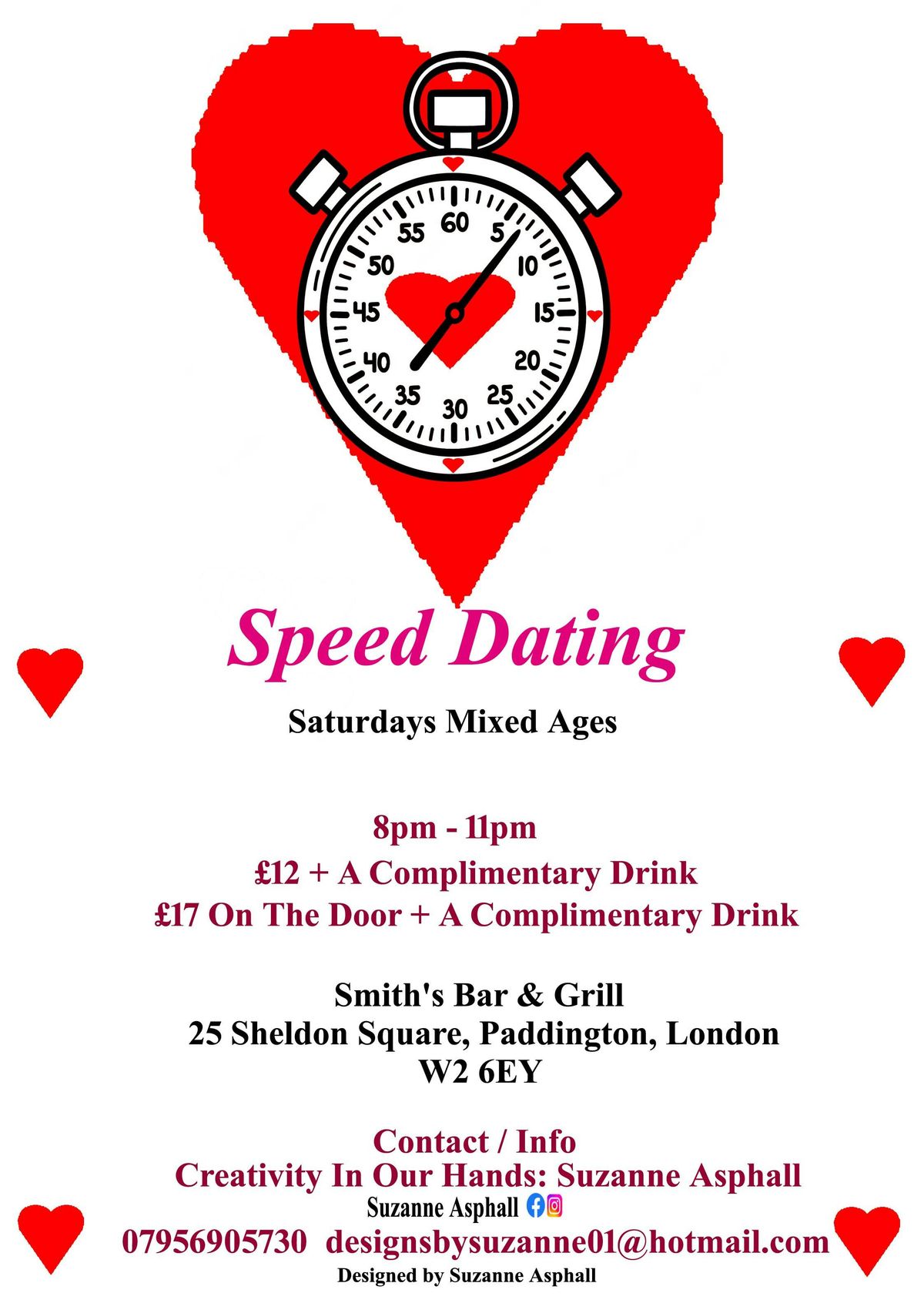 Speed Dating. Mixed Ages. Saturdays, 17 January | Event in London | AllEvents