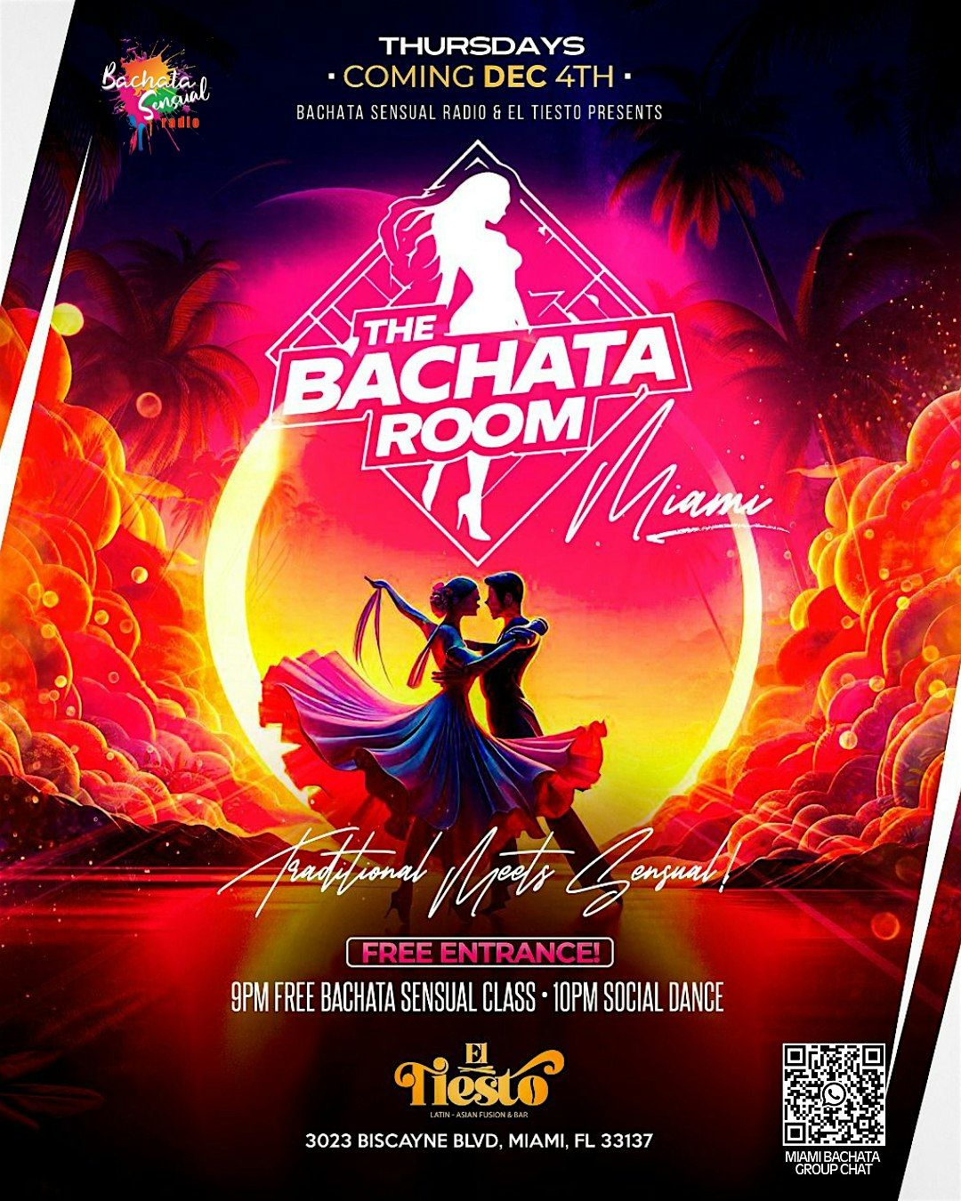 THE BACHATA ROOM!  FREE ENTRANCE, FREE Bachata Class & Social!, 4 December | Event in Miami | AllEvents
