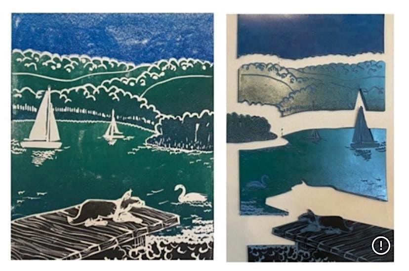 Jigsaw Linocut Printing with Workshop 57