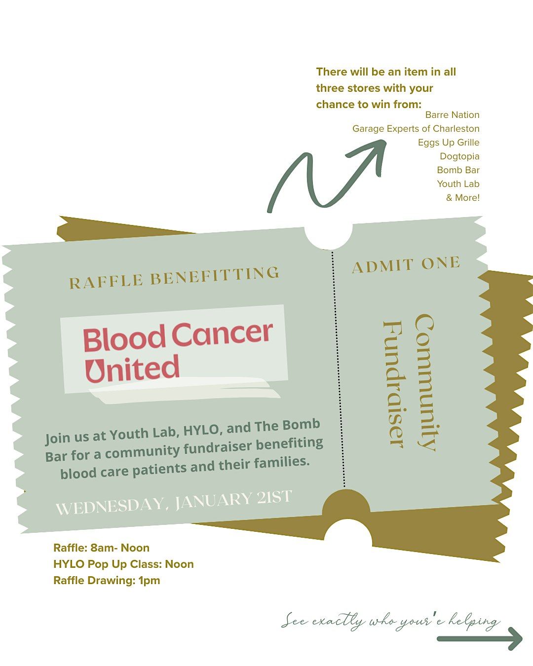 Blood Cancer United Fundraiser - Youth Lab, The Bomb Bar, HYLO Nexton