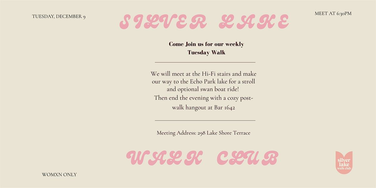 Echo Park Walk and Swan Boats with Silver Lake Walk Club, 9 December | Event in Los Angeles | AllEvents