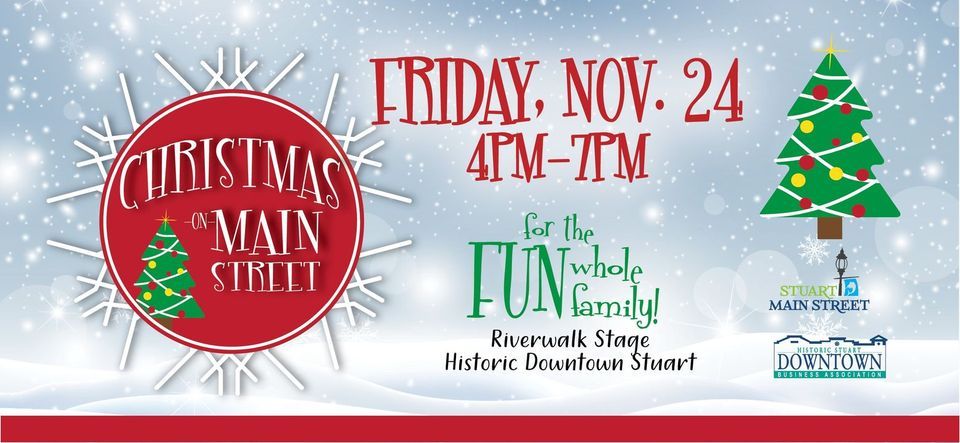 Christmas on Main Street , Downtown Stuart Florida, November 24 2023