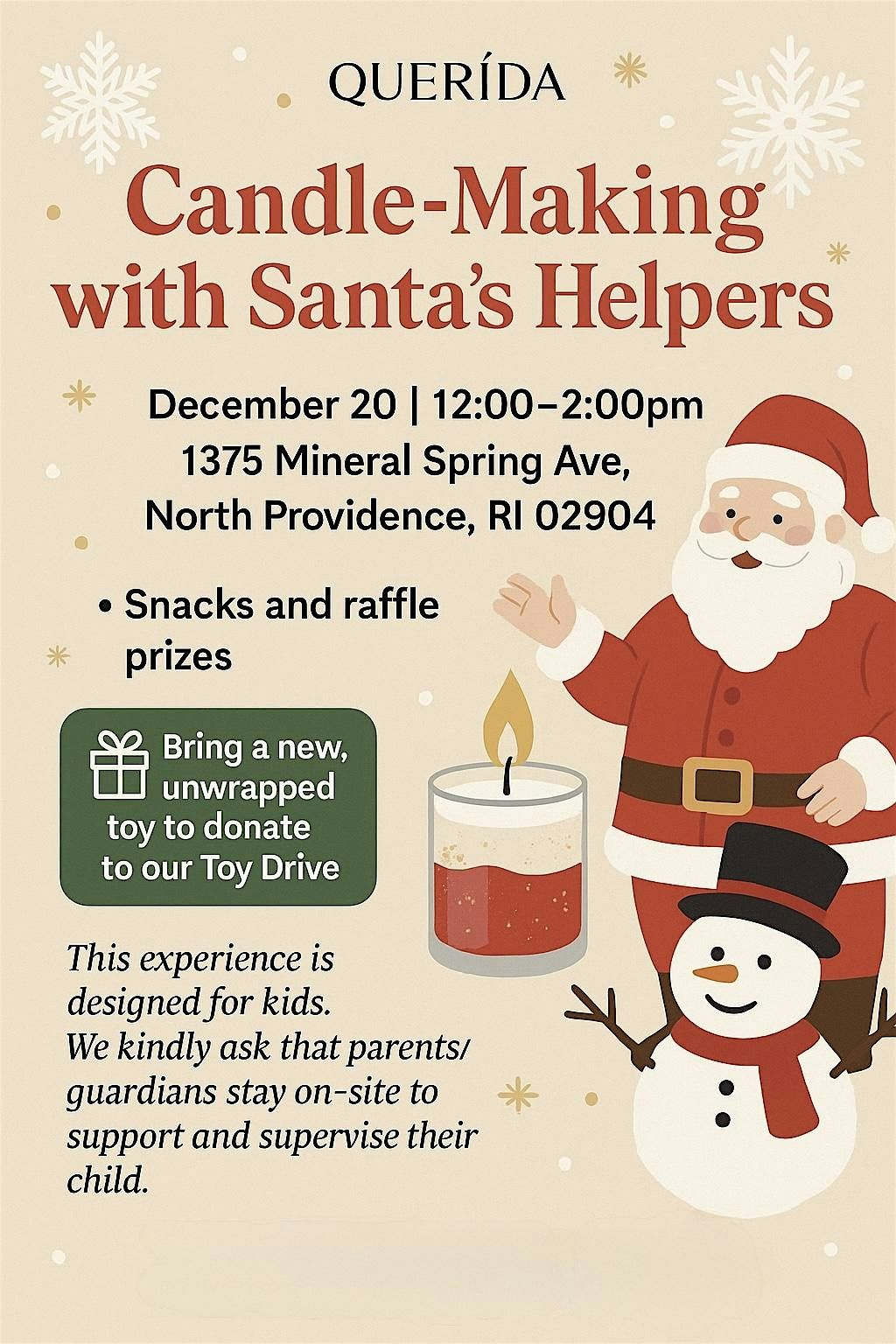 Candle-Making with Santa’s Helpers at QUERÍDA, 20 December | Event in North Providence | AllEvents