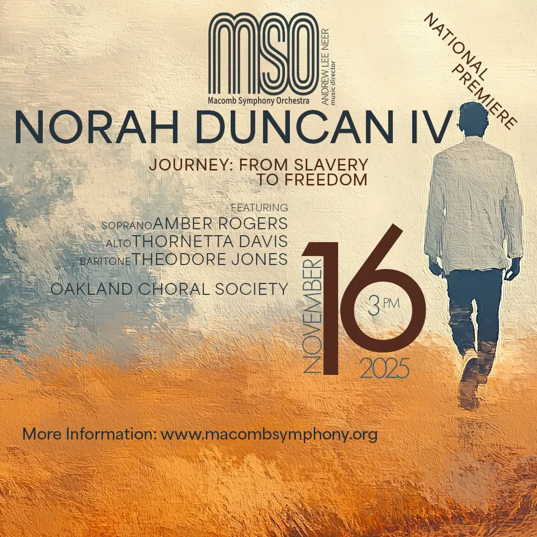 Norah Duncan: JOURNEY: From Slavery to Freedom at Music Hall Center - Detroit, 7 February | Event in Detroit