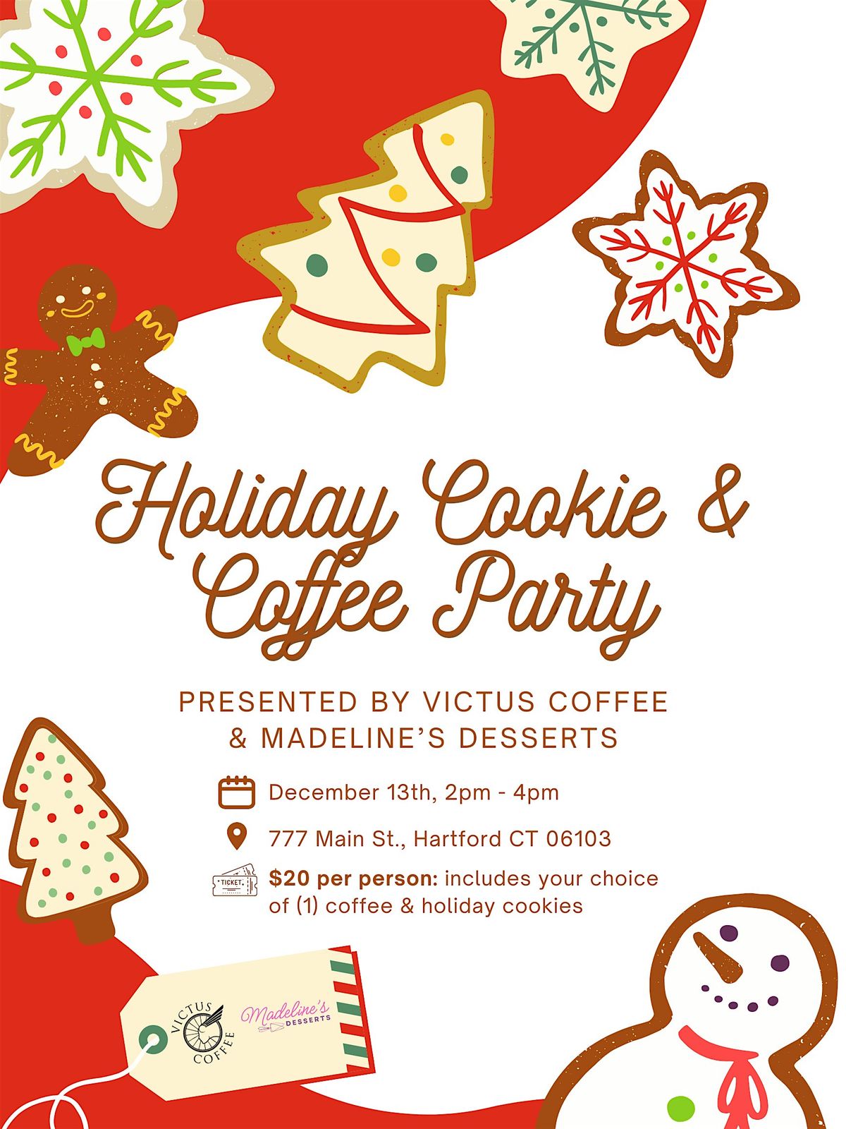 Holiday Cookie & Coffee Party, 13 December | Event in Hartford | AllEvents