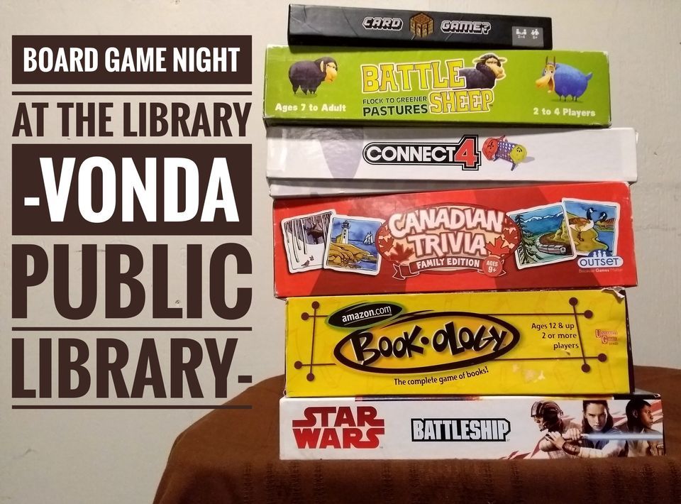 Board Game Night at the Library!, Vonda Public Library, Warman