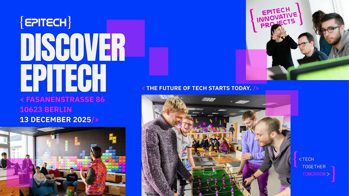 Campus Open Day: Discover Epitech - the premier school of IT and innovation, 13 December | Event in Berlin
