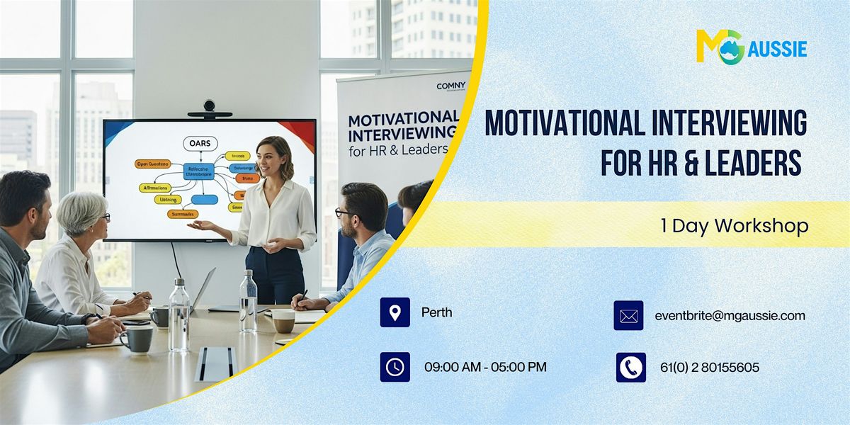 Motivational Interviewing for HR & Leaders – 1 Day Workshop in Perth, 2 December | Event in Perth | AllEvents