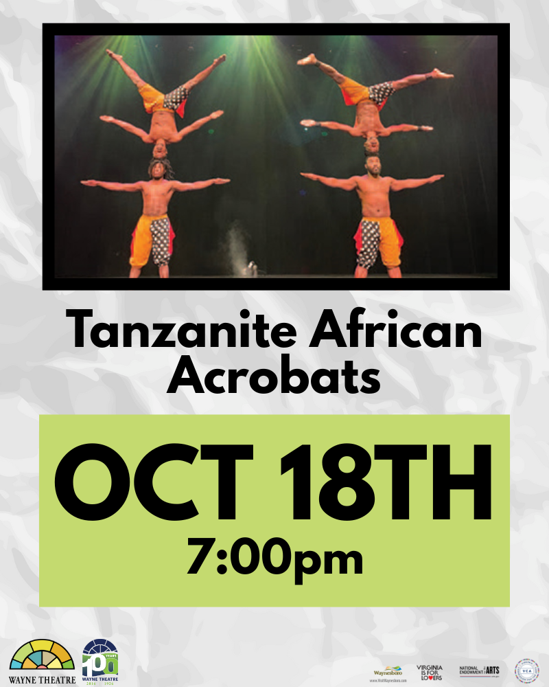Tanzanite African Acrobats at Wayne Theatre, 18 October | Event in Waynesboro | AllEvents