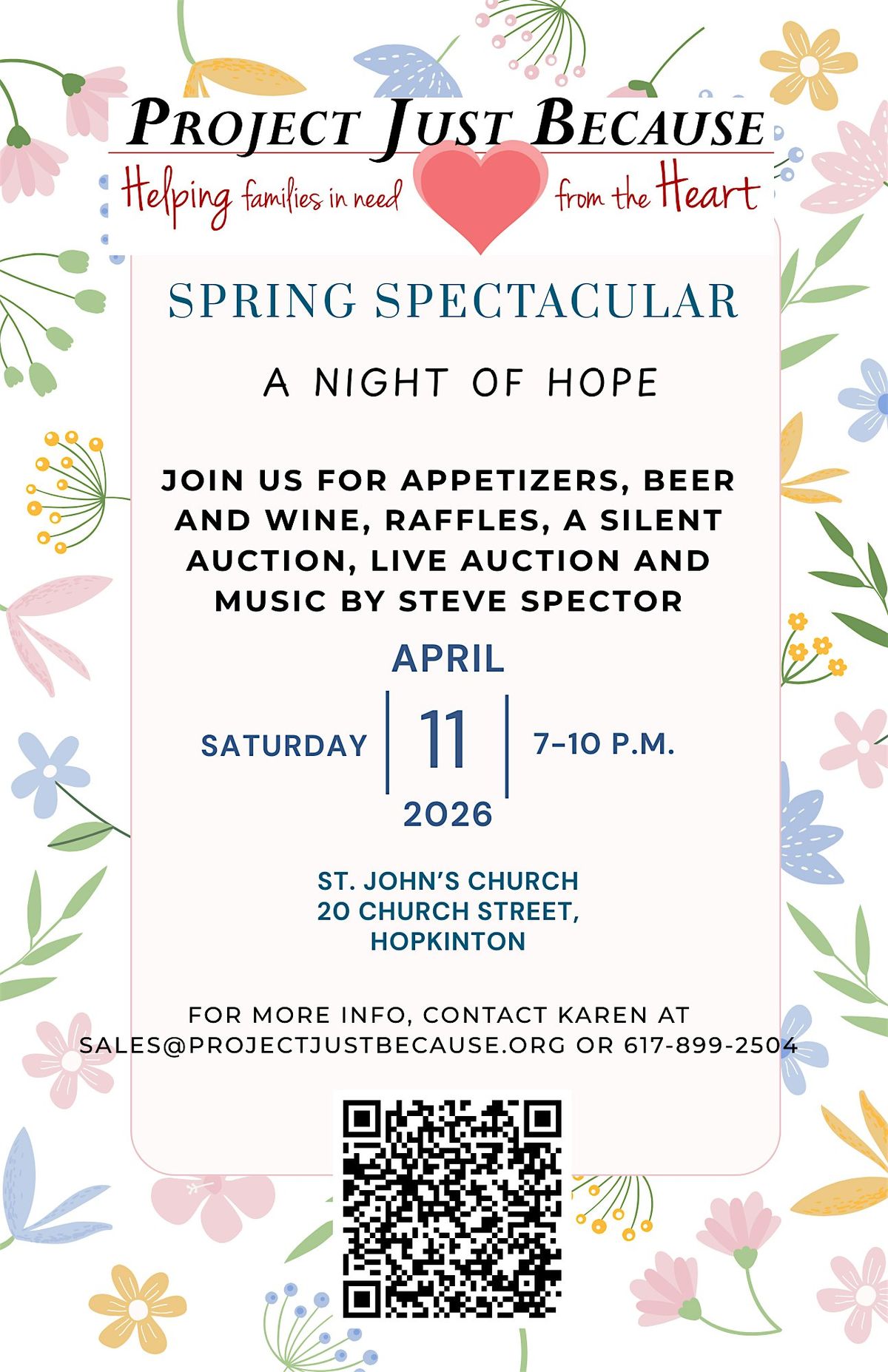 Spring Spectacular Auction - A Night of Hope, 11 April | Event in Hopkinton | AllEvents
