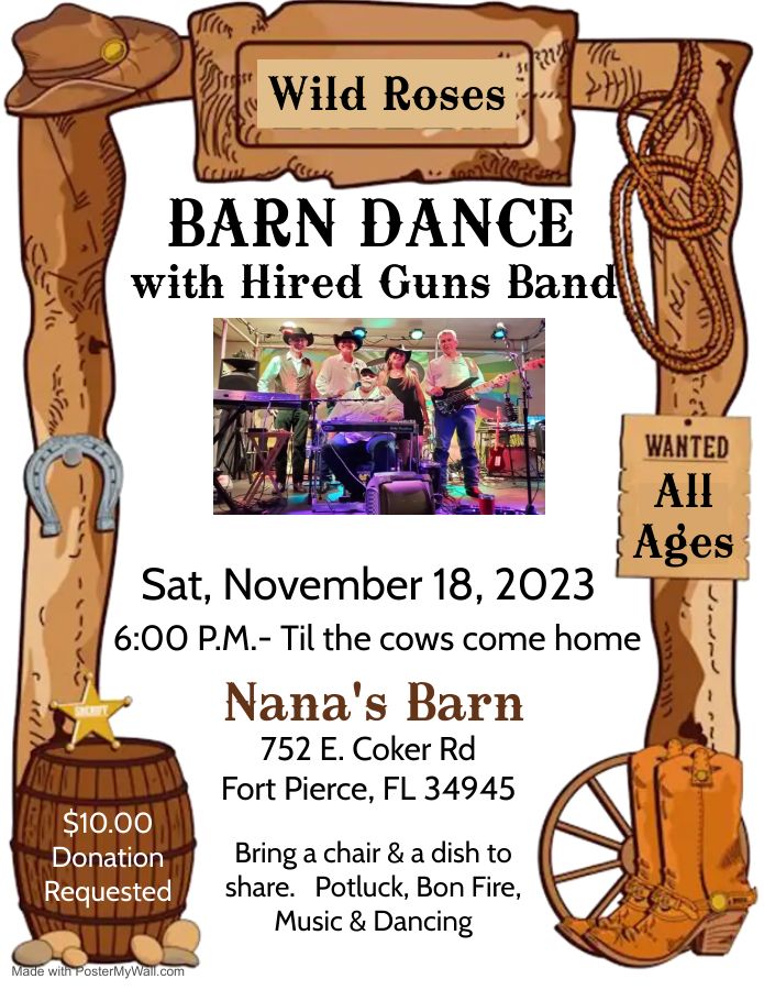 Barn Dance with Hired Guns Band, 752 E Coker Rd, Fort Pierce, FL 34983