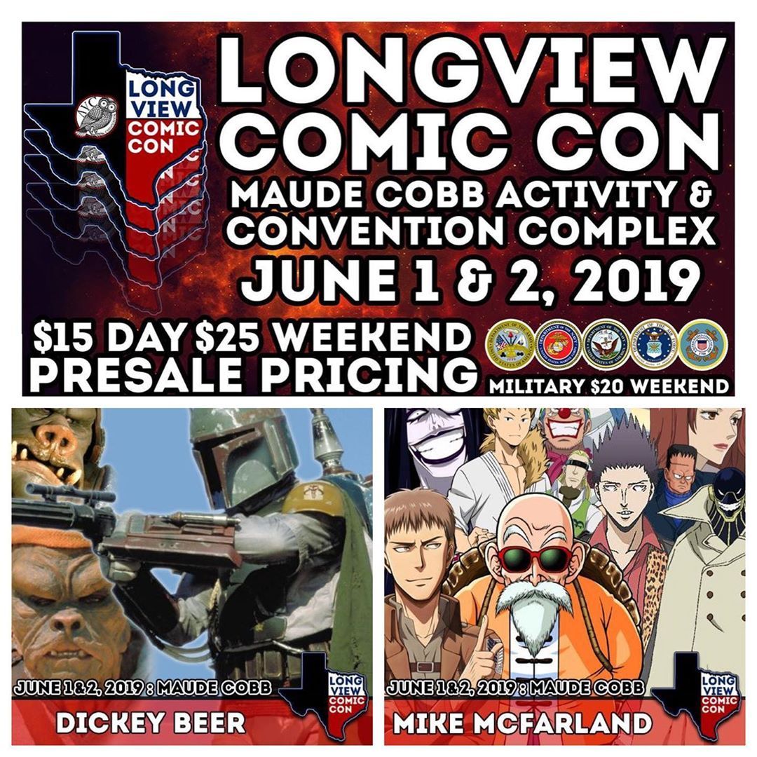 Longview Comic Con, Maude Cobb Convention Center, Longview, 15 July