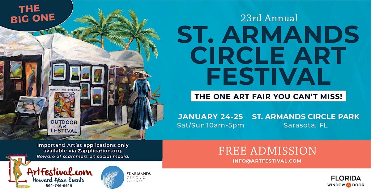 23rd Annual St. Armands Circle Art Festival, 24 January | Event in Sarasota | AllEvents