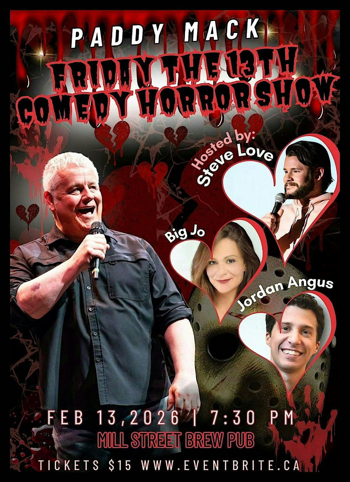 PADDY MACK FRIDAY THE 13TH COMEDY HORROR SHOW, 13 February | Event in Ottawa | AllEvents