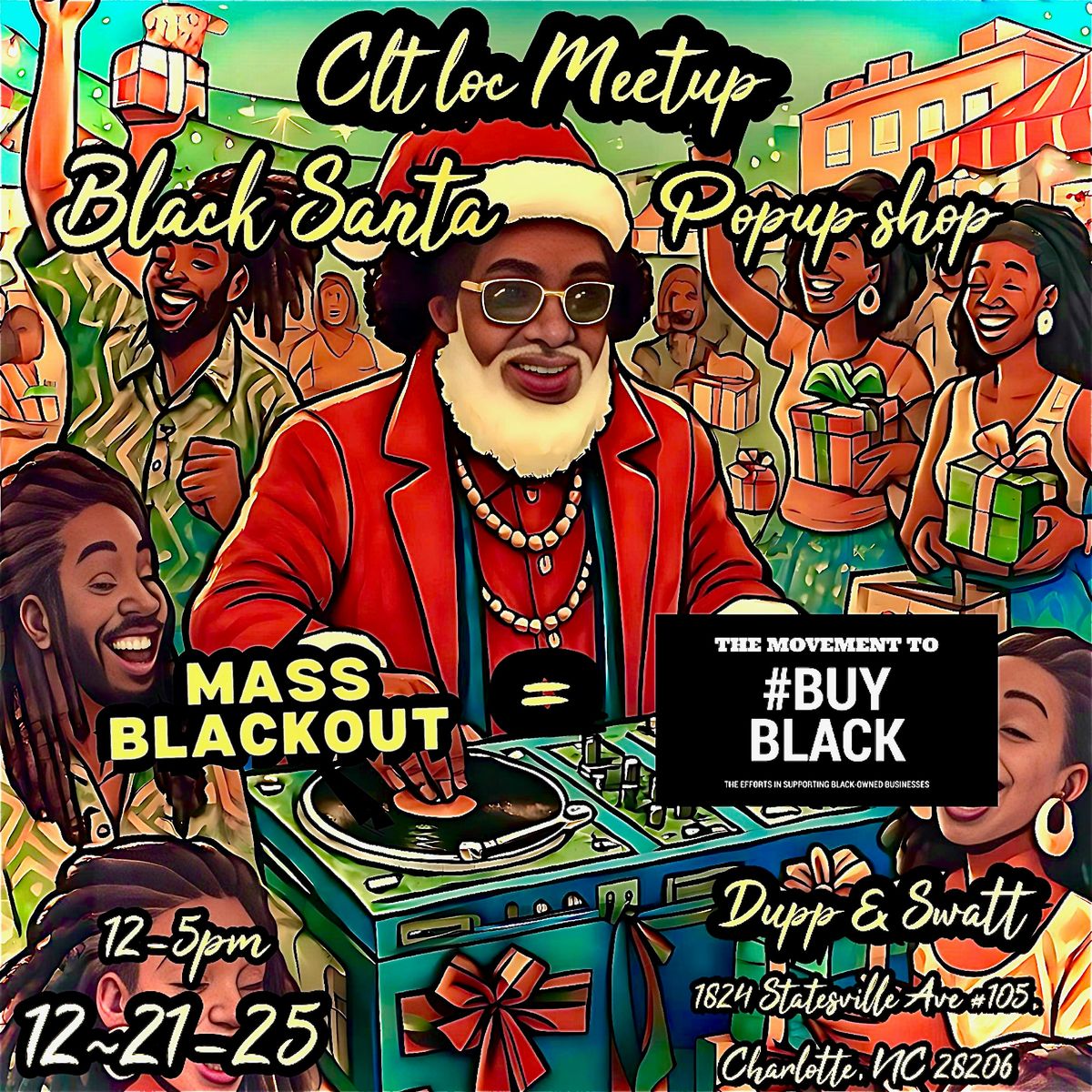 CLT Loc Meet Up BLACK SANTA POP-UP SHOP, 21 December | Event in Charlotte | AllEvents