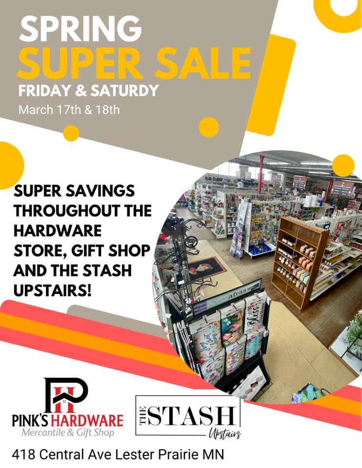 Spring Clearance Event at Pink’s Hardware, Pink's Hardware, Lester