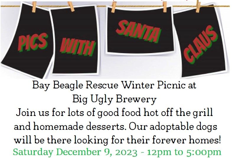 Bay Beagle Rescue Picnic and Pictures with Santa, Big Ugly Brewing