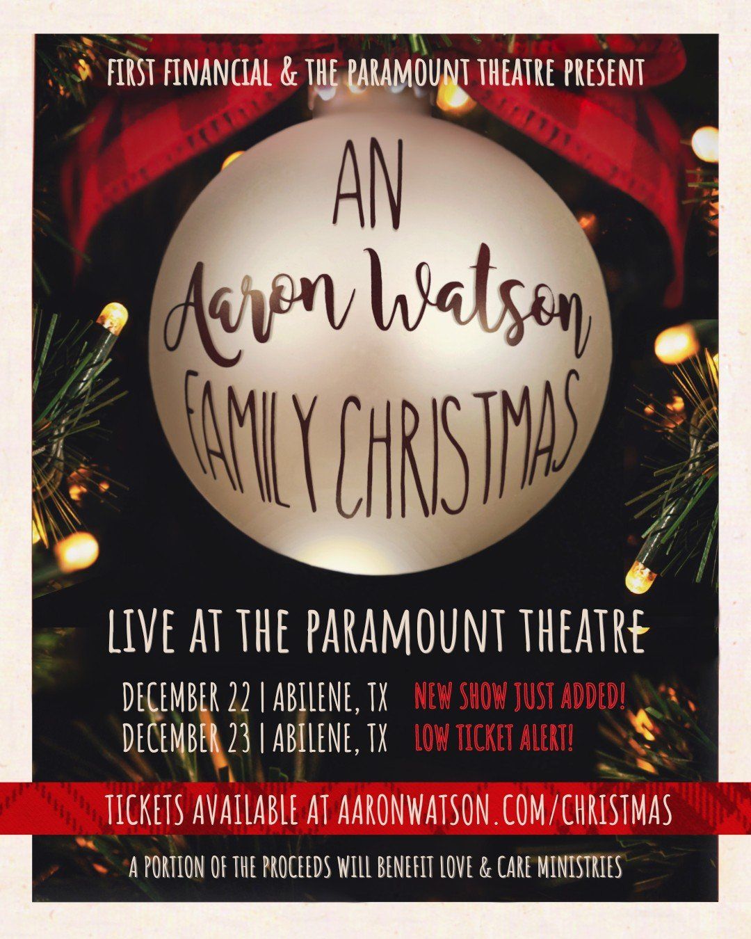 An Aaron Watson Family Christmas at Cactus Theater, 14 December | Event in Lubbock | AllEvents
