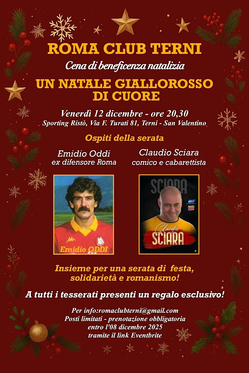 NATALE GIALLOROSSO DI CUORE, 12 December | Event in Terni | AllEvents