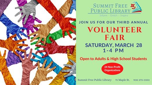 Summit Free Public Library Volunteer Fair Sat Mar 28 2020 At 01 00 Pm