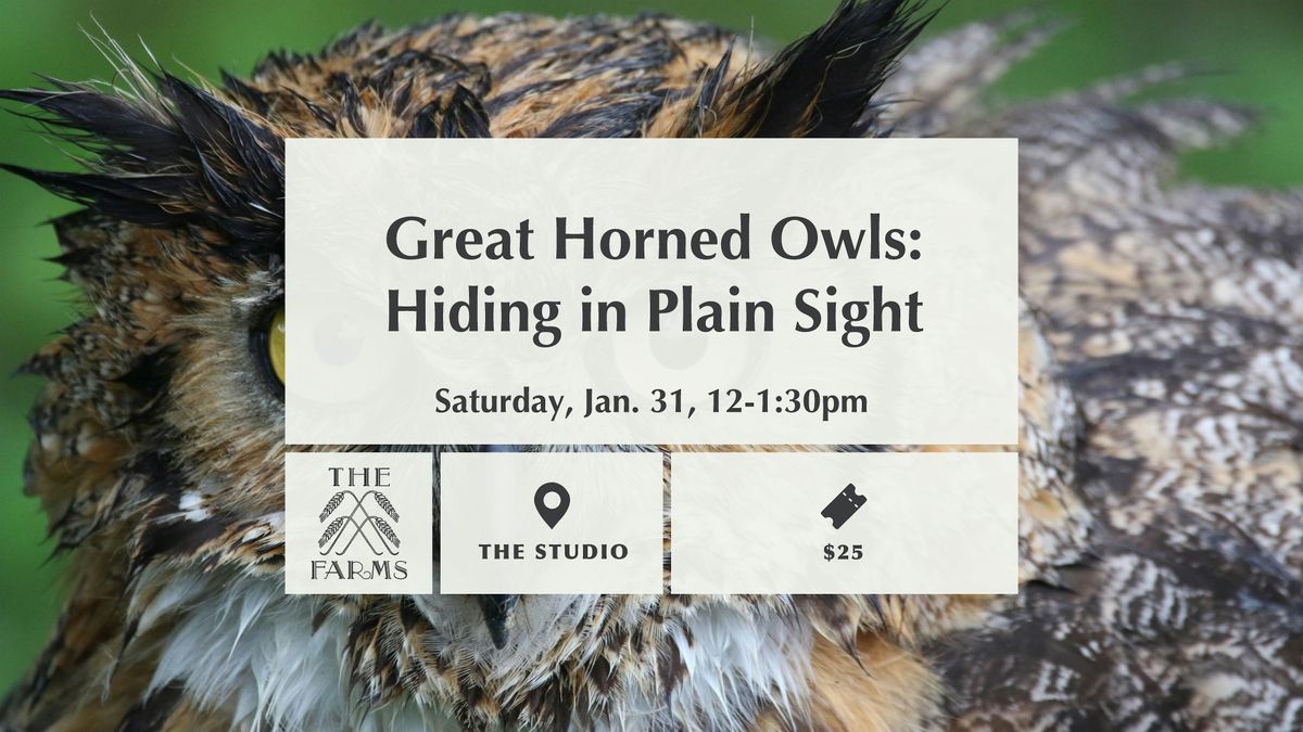 Great Horned Owls: Hiding in Plain Sight, 31 January | Event in Monticello | AllEvents