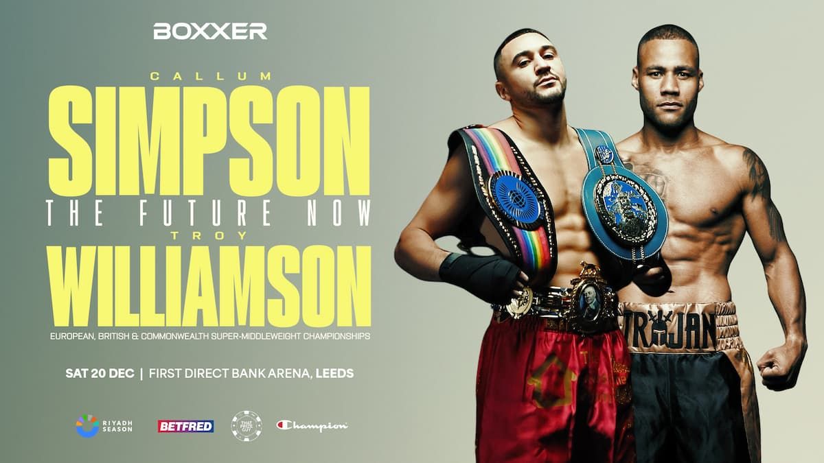 Callum Simpson vs Troy Williamson at First Direct Arena - Leeds, 20 December | Event in Leeds | AllEvents