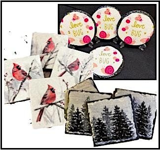 Winter/Love Themed Slate Coaster Paint Craze at Shortstop Bar February 3rd, 3 February | Event in Westfield