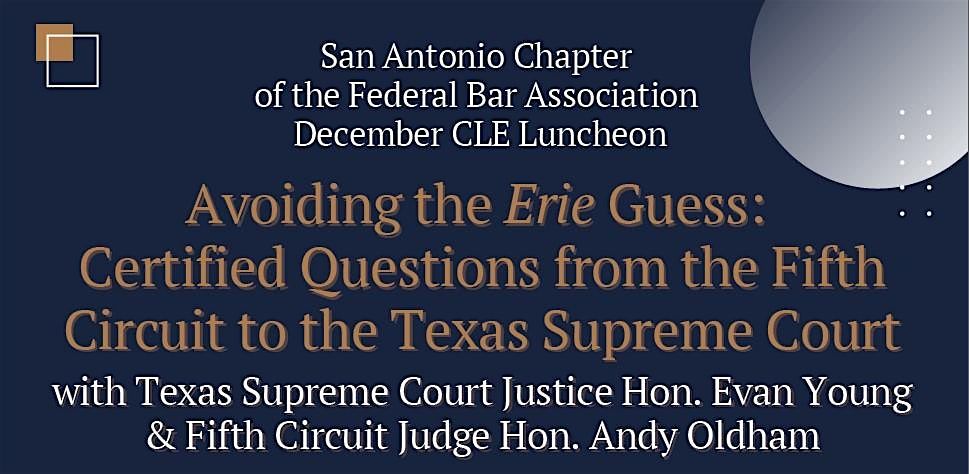 Avoiding the Erie Guess, 10 December | Event in San Antonio | AllEvents