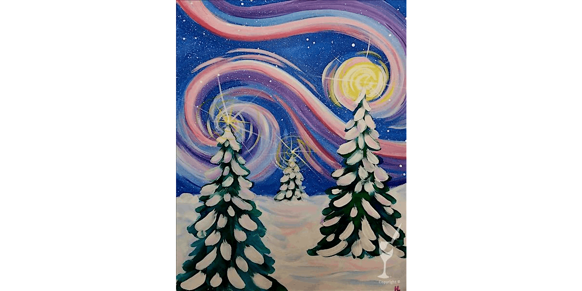 Cotton Candy Winter - Paint and Sip in Austin | Classpop!™, 21 December | Event in Austin | AllEvents