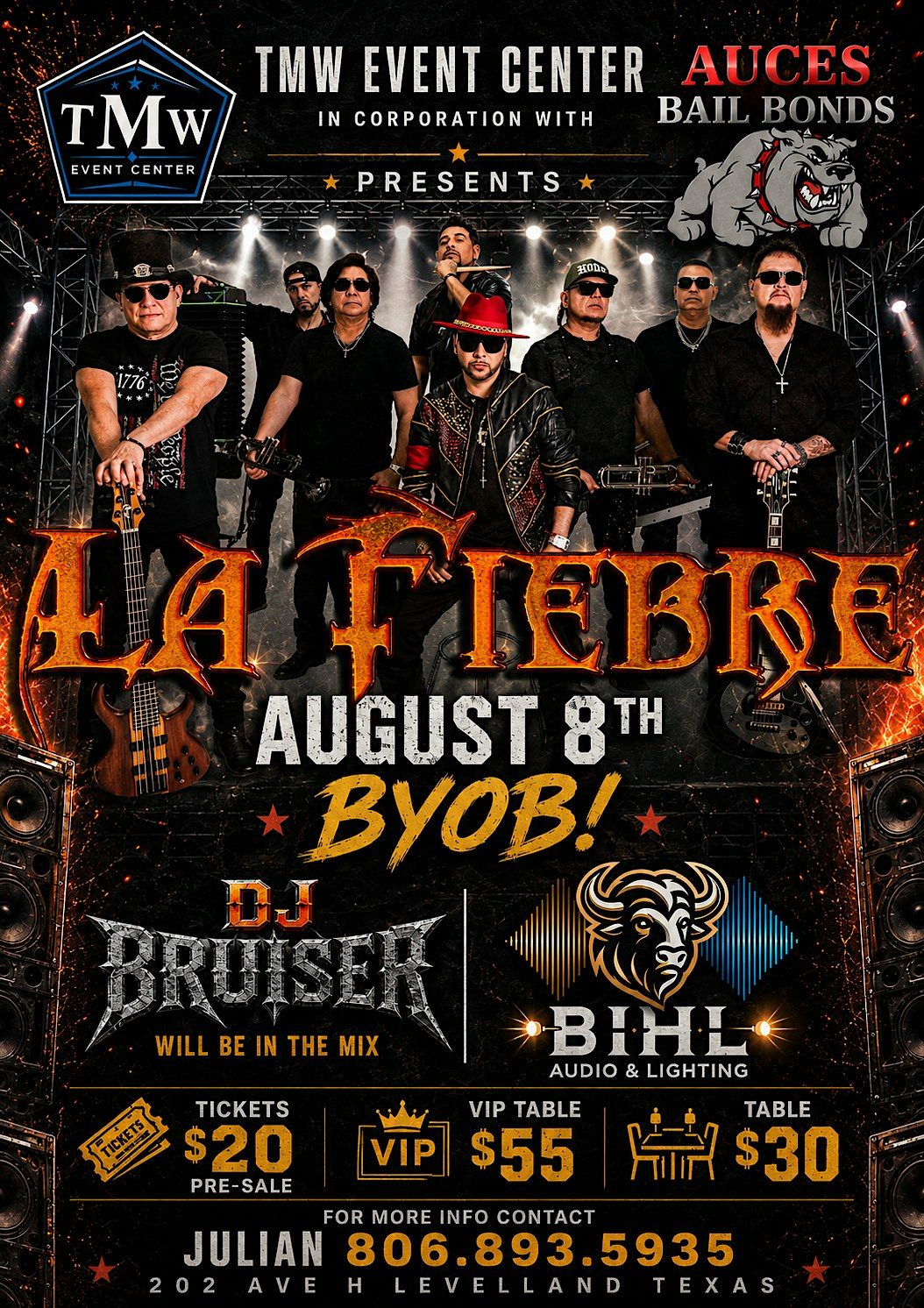 La Fiebre in Levelland @ TMW, TMW event center, Levelland, 8 August ...