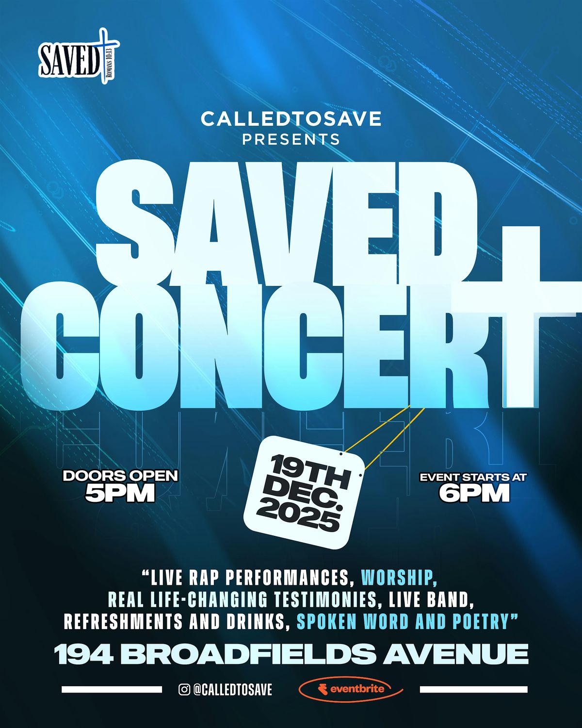 SAVED concert, 19 December | Event in Edgware | AllEvents