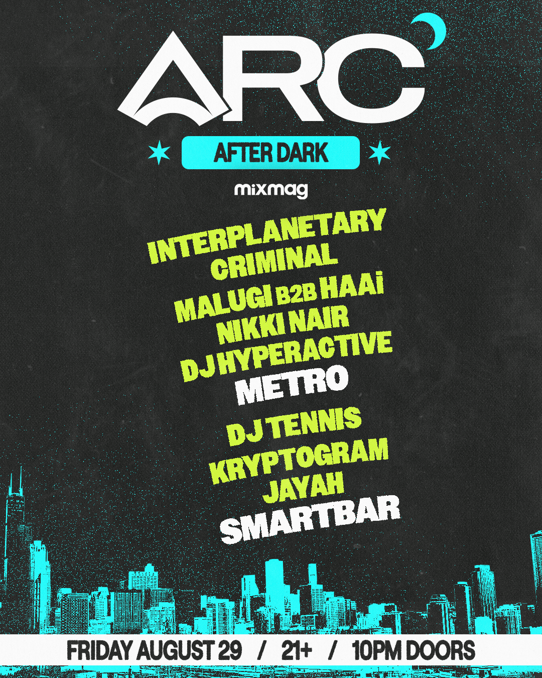 Interplanetary Criminal - ARC After Dark at Metro Chicago - Smartbar, 29 August | Event in Chicago | AllEvents