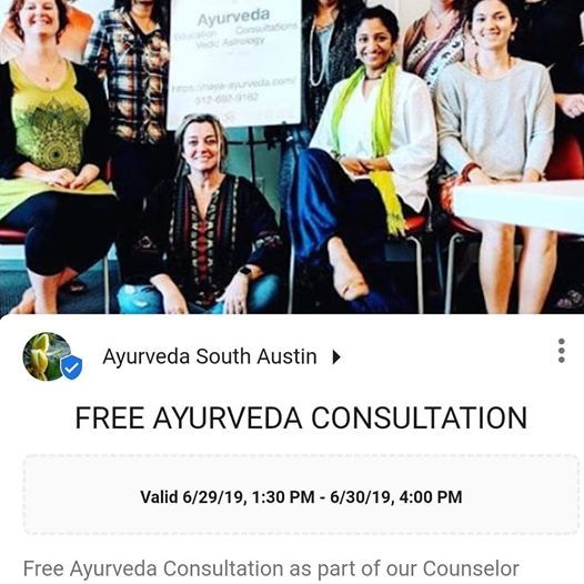 June 29th internship free consultation, Narayana Ayurveda & Yoga