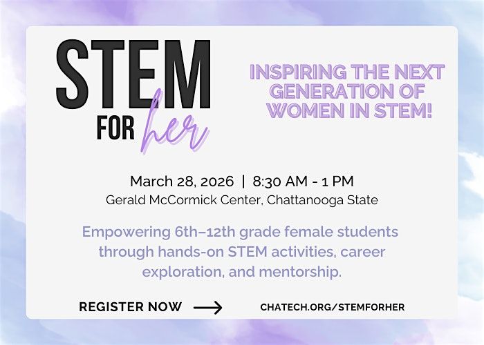 STEM for Her 2026, 28 March | Event in Chattanooga | AllEvents