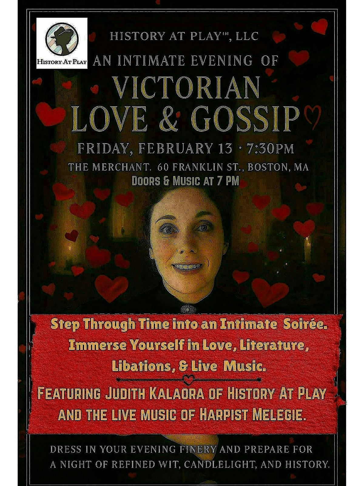 History At Play™, LLC  presents Victorian Love & Gossip for Valentine's Day, 13 February | Event in Boston