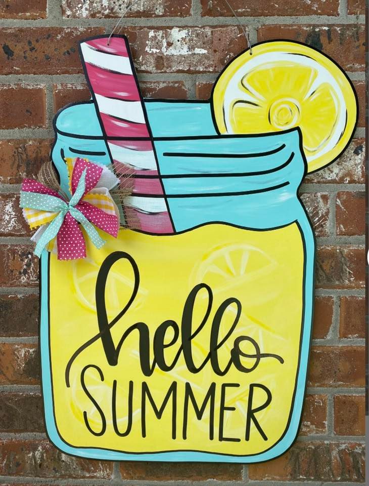 Paint & Sip (BYOB) Hello Summer Door Hanger 25, Muddy Mountain Art Bar, Louisburg, 12