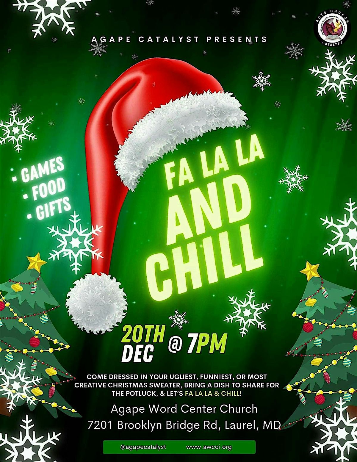 FA LA LA & CHILL - Holiday Potluck, 20 December | Event in Laurel | AllEvents