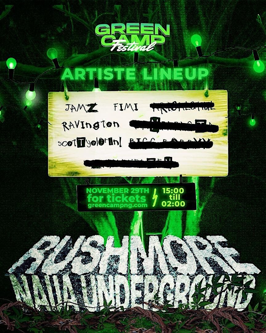 GREENCAMP FESTIVAL - RUSHMORE UNDERGROUND | Event in Lagos | AllEvents