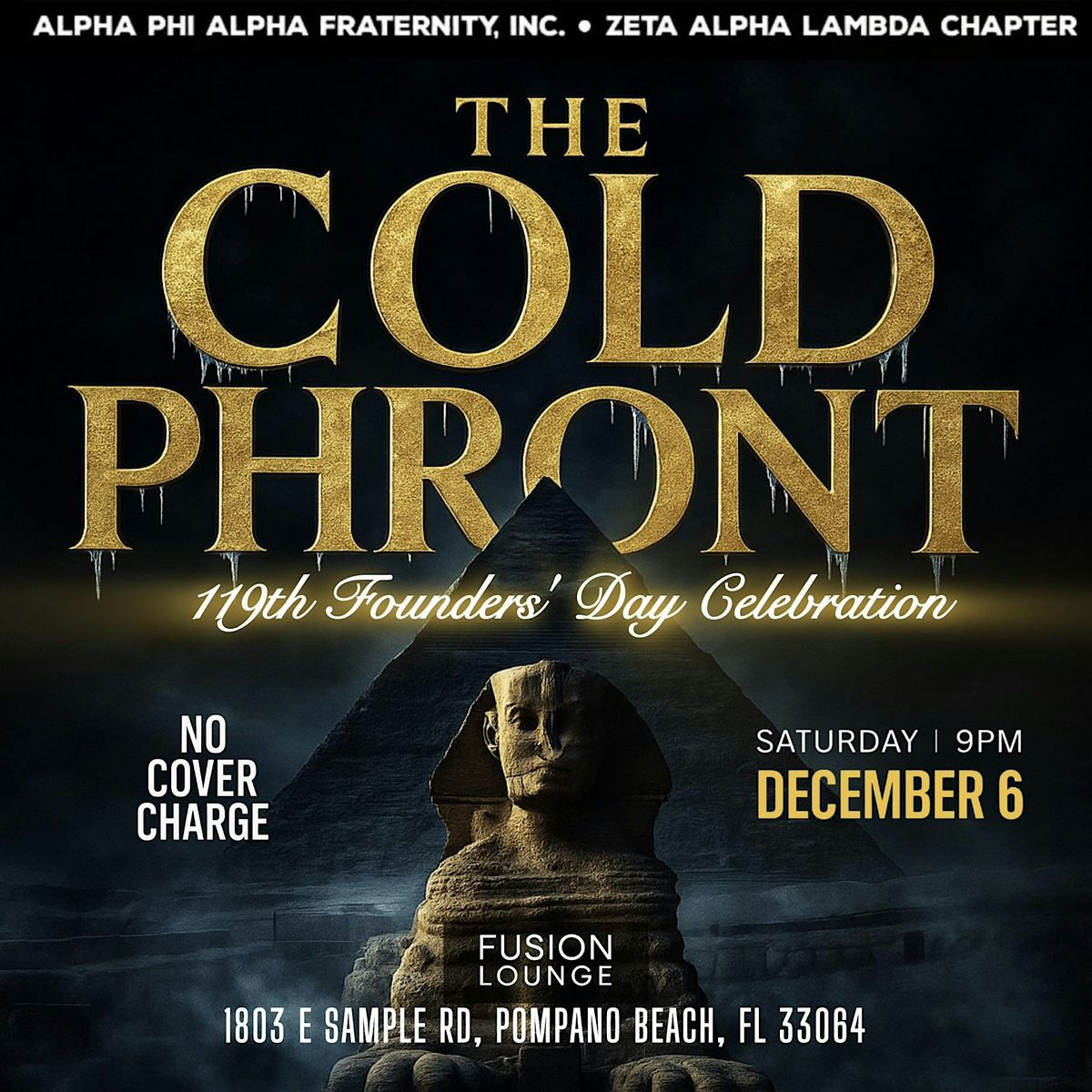 The Cold Phront — Alpha Phi Alpha's 119th Founders’ Day Celebration, 6 December | Event in Pompano Beach