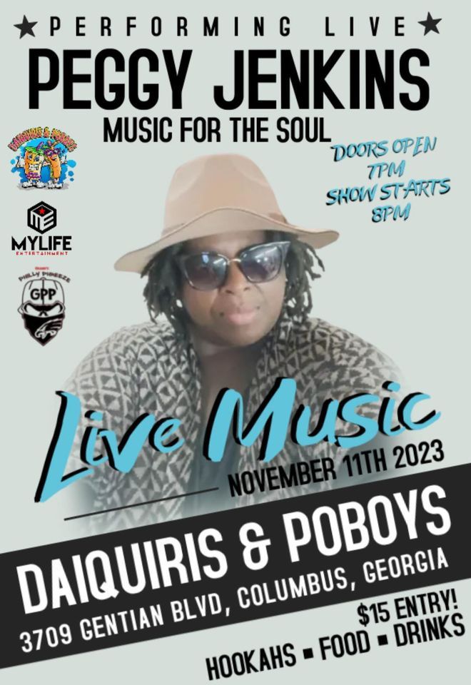 Music for the Soul Peggy Jenkins and JaLi Live!, Daiquiris & PoBoys